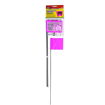 CH Hanson 15066 Stake Flag, Pink, 2-1/2 in W Flag, 3-1/2 in H Flag, 15 in OAH, PVC Flag