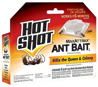 Hot Shot HG-2040W MaxAttrax Ant Bait Stations, 0.28 Oz, 4-Count