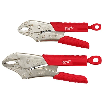 Milwaukee 48-22-3402 Torque Lock Curved Jaw Locking Pliers Set, 2-Piece