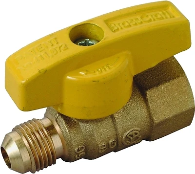 Gas Valve, Straight, 3/8 O.D. x 1/2 In. FPT