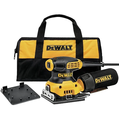 DeWalt DWE6411K 1/4 Sheet Palm Sander Kit, 2.3 Amp, Dust Collection
