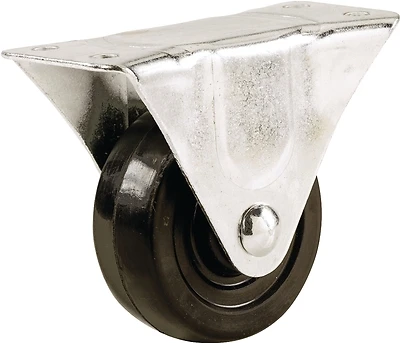 Shepherd 9482 Rigid Rubber Plate Caster, 2-1/2 In., 100 Lb, 1 Pk