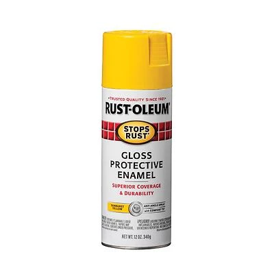 Rust-Oleum 7747830 Stops Rust Spray Enamel, Sunburst Yellow Gloss, 12 Oz
