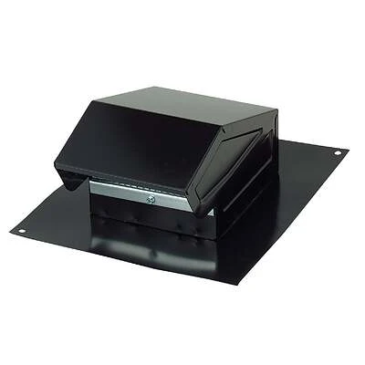Roof Cap, Steel/Black Finish, Fits 3 or 4-In. Round Duct