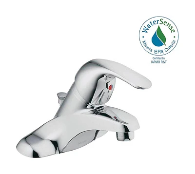 Moen WS84503 Adler Bathroom Faucet, Lever Handle, Chrome, 1.2 GPM