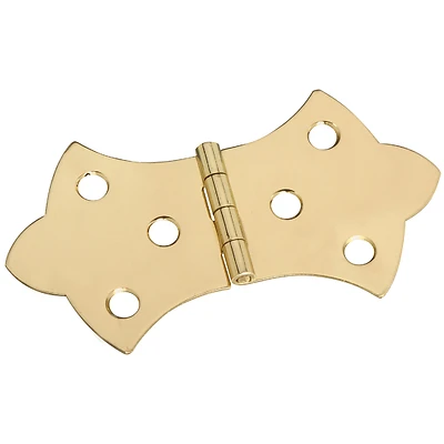 National Hardware N211-847 Brass Decorative Hinges, 1-11/16 x 3-1/16 In., 2-Pk.