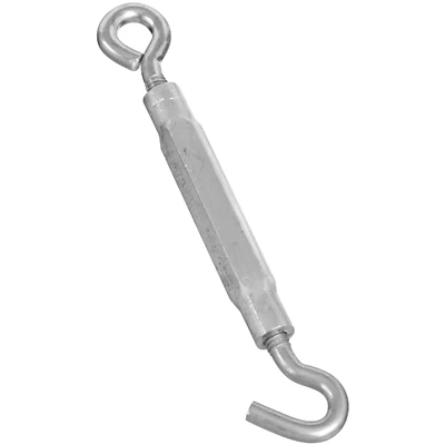 National Hardware N221-911 Turnbuckle, Hook & Eye, Zinc, 1/4 x 7-1/2 In.
