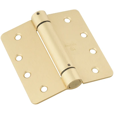National Hardware N185-207 Adjustable Spring Hinge, Brass, 4 x 4 In.