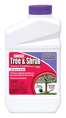 Bonide 609 Annual Tree & Shrub Insect Control with Systemaxx, 32 oz. Concentrate