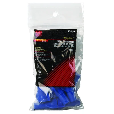 Gardner Bender 25-089 Wing-Gard Wire Connector, 14-16 AWG, Blue, 10-Pk.