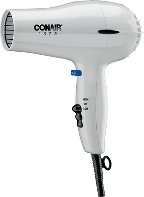 Conair 247 Mid-Size Hair Dryer, 1875 Watt, White