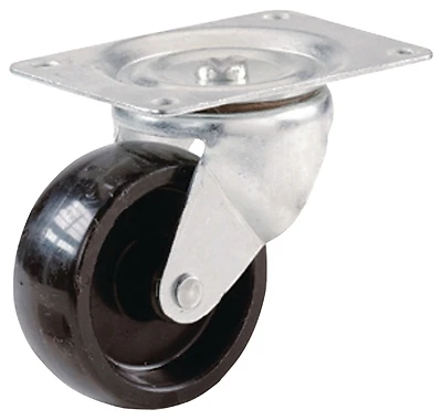Shepherd 9392 Swivel Plate Caster, 2 In. Polypropylene Wheel, 125 Lb.