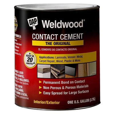Dap Weldwood 00273 Contact Cement, Neoprene, Tan, 1-Gal.