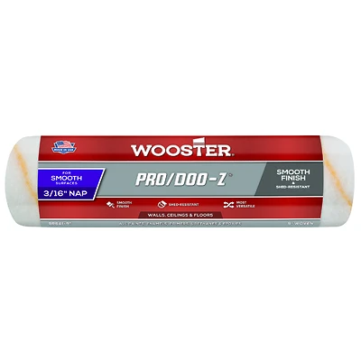 Wooster RR641-9 Pro/Doo-Z Paint Roller Cover, 3/16-In. Nap, 9-In.