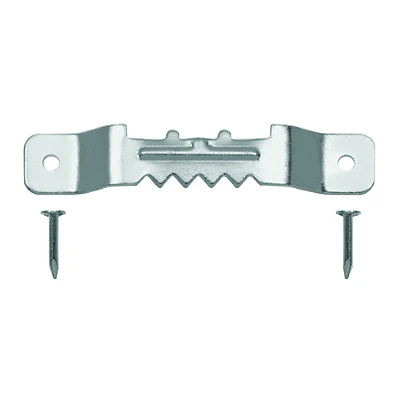 OOK 50202 Sawtooth Hanger, 20 lb, Steel, Brushed Nickel, 2/PK