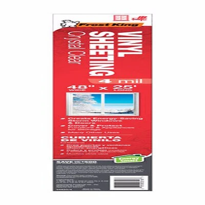 Frost King V4825/4A Vinyl Sheeting, Clear, 4-Mil, 4 x 25 Ft.