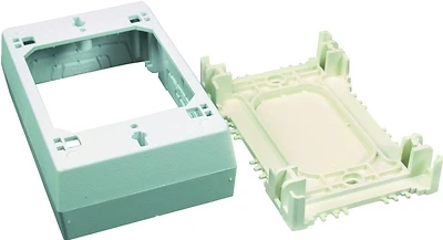 Wiremold NMW3 1-Gang Plastic Outlet Box, White