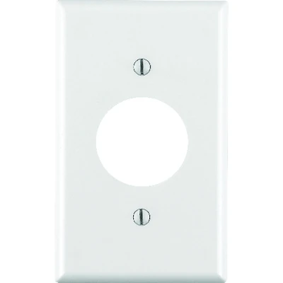 Leviton 88004 Wallplate, 4-1/2 in L, 2-3/4 in W, Standard, 1-Gang, Thermoset Plastic, White, Smooth, Device Mounting