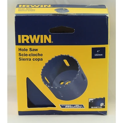 373400bx Bi-metal Hole Saw, 4 In Diameter, 3/8 In Arbor, 4/6 Tpi