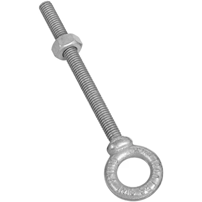 National Hardware Forged Eye Bolt with Hex Nut, 3/8-16 x 4-1/8 In, Galvanized