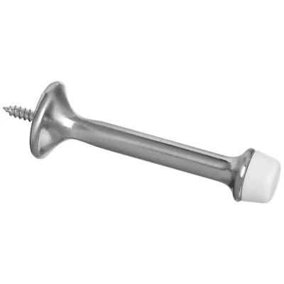 National Hardware Door Stop, Wall-Mount, 3 In., Satin Nickel