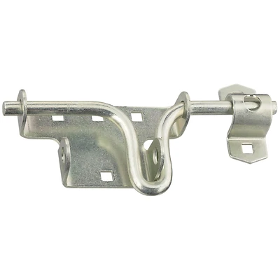 National Hardware N165-555 Slide Bolt Gate Latch, Steel, Zinc, 6.19 In.