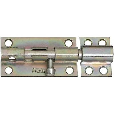 National Hardware N162-370 Barrel Bolt, 0.39 in Dia Bolt Head, 4 in L Bolt, Steel, Zinc