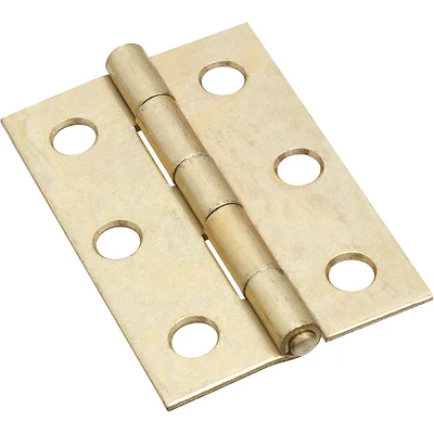National Hardware N146-290 Narrow Hinge, 2-1/2 In., Dull Brass, 2-Pk.