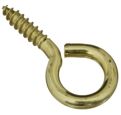 National Hardware N119-362 Screw Eye, #8, Brass, 1-5/8 In., 3-Pk.