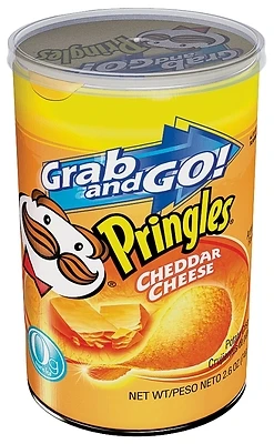 Pringles Cheddar Cheese Potato Crisps, 2.5 Oz.