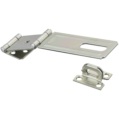 National Hardware N103-291 Double Hinge Safety Hasp, Zinc, 4-1/2 In.