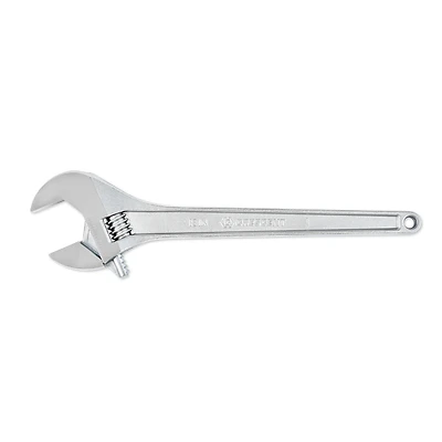 18 In. Adjustable Wrench With Chrome Finish And Large Knurl