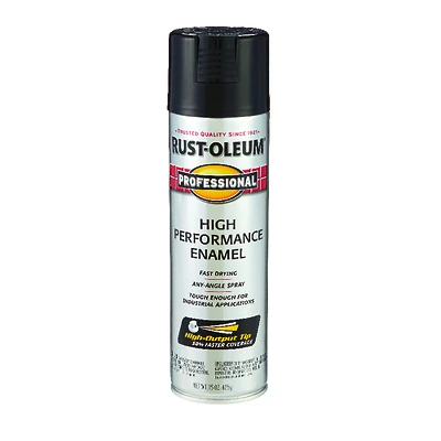 Rust-Oleum Fast Dry Professional Spray Enamel, Black Gloss, 15 oz