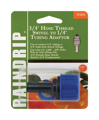 Raindrip R325CT Compression Swivel Adapter, 1/4 x 3/4-In. FHT
