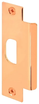 Defender Security U 9428 Door Strike Plate, Brass, 4-7/8 In. x 1-1/4 In.