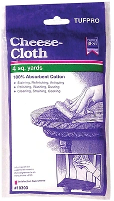 Trimaco SuperTuff 10303 Cotton Cheesecloth, White, 4 Sq. Yd., 12 Pk