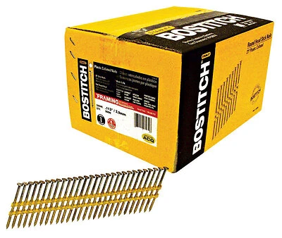 Bostitch RH-S8DR113EP/X Framing Nail, 2-3/8 in L, 12 Gauge, Steel, Full Round Head, Ring Shank