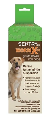 Sentry 17500 WormX DS Dog De-Wormer, Liquid, 2 Oz