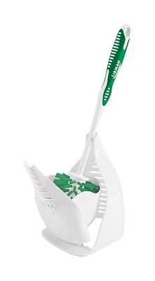 Libman 40 Toilet Bowl Brush and Caddy, White Holder