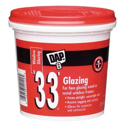 Dap 12122 Window Glazing Compound, White, 1 Qt.