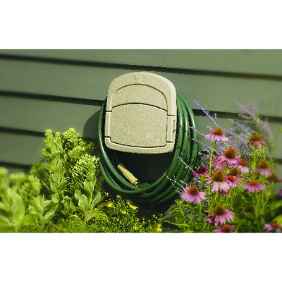 Suncast DHH150 Deluxe Hose Hangout, Resin, Wall Mount, 150 Ft.