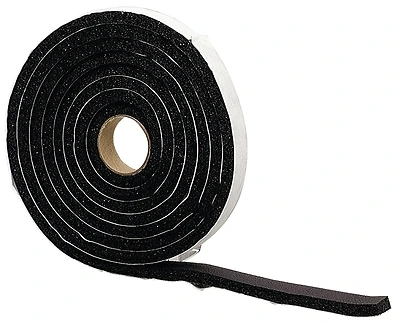 M-D 06635 Premium Sponge Rubber Weatherstrip Tape, Black, 3/8 x 3/4 in. x 10 ft.