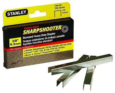 Stanley TRA706-5C Heavy-Duty Staples, 3/8 In. Leg, 5000-Pack