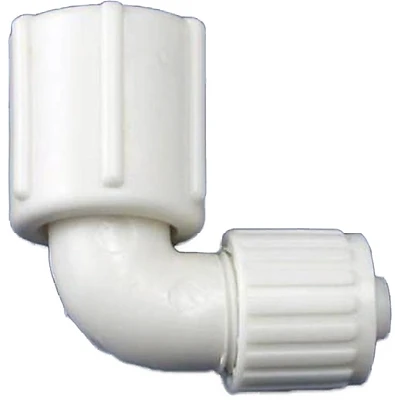 PEX Pipe Swivel Elbow, 3/8 PEX x 1/2 In. FPT