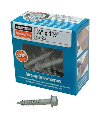SCRW STRUCT 1/4X1-1/2IN HEX
