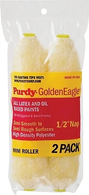 Purdy 140605063 Golden Eagle Mini Paint Roller Cover, 1/2 In. Nap, 6.5 In.
