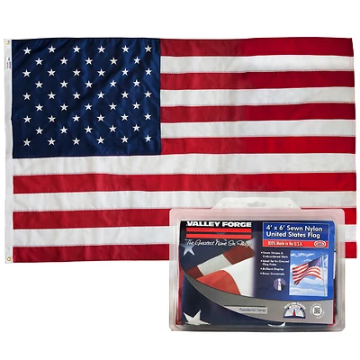 Valley Forge US4PN American Flag, 4 Ft. X 6 Ft., Nylon