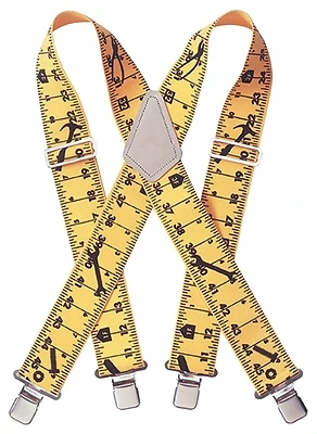 CLC 110RUL Work Suspenders, Nylon, Fully Adjustable, Tape-Rule Pattern