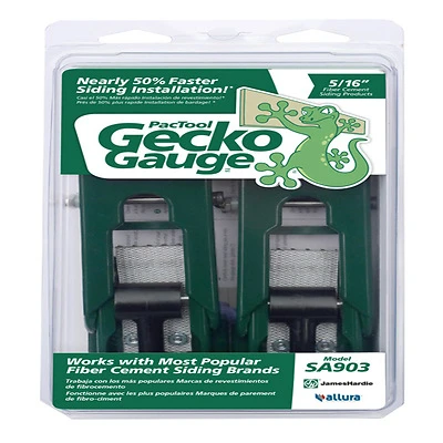 Gecko Gauge Sa903 Fiber Cement Siding Tool 2 Pk, Adjustable 4-8 In. Reveals
