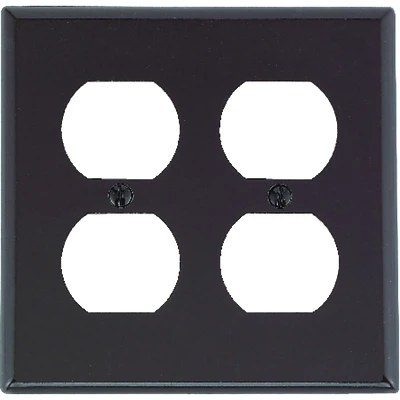 Leviton 85016 Wallplate, 4-1/2 in L, 4-9/16 in W, Standard, 2-Gang, Thermoset Plastic, Brown, Smooth, Device Mounting